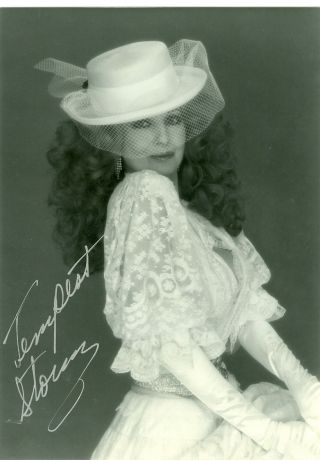 Tempest Storm Autographed Hand Signed 5 X 7 Black And White Photo