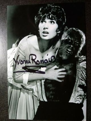 Yvonne Romain Hand Signed Autograph 4x6 Photo - Sexy - The Curse Of The Werewolf