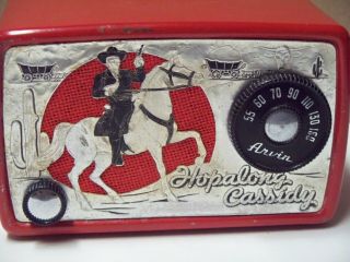 1950 Arvin " Hopalong Cassidy " Tube Radio Model 441 - T (red)