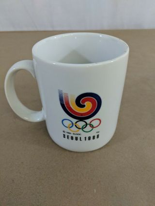 Vtg Olympics 1988 Seoul Korea 1983 Slooc Mug Cup Summer Mascot Tiger Hodori G4