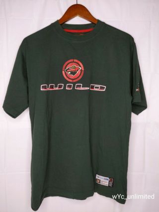 Minnesota Wild Nhl Coolest Game Graphic Tee T - Shirt Adult Sz M Green A5