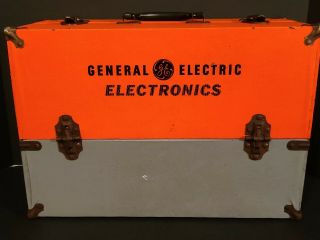 Vintage Ge General Electric Tv Radio Repairman Vacuum Tube Caddy Case Tool Box