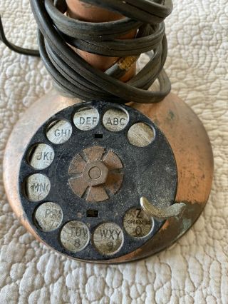 Antique American Bell Telephone Company Candlestick Copper July 1889 Nov 91 92 2