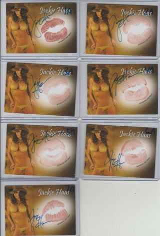 Jackie Haas Wwe Wrestler Signed & Kissed Trading Card 4a Tough Enough Tna