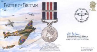 Bb14 Wwii Ww2 Raf Battle Of Britain 74 Sqn Fighter Pilot Signed Clive Hilken