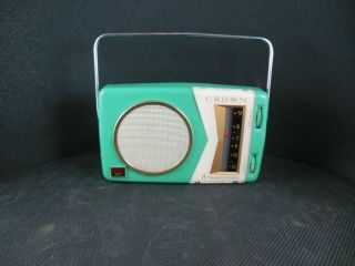 Crown Transistor Radio Reverse Paint 1950 