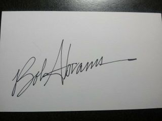 Bob Abrams Authentic Hand Signed Autograph 3x5 Card Road Runner Cartoon Artist