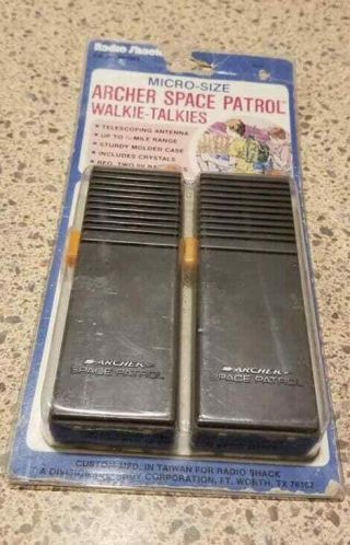 Vintage Archer Space Patrol Radio Shack 60 - 4004 Walkie - Talkies Walkie Talkie