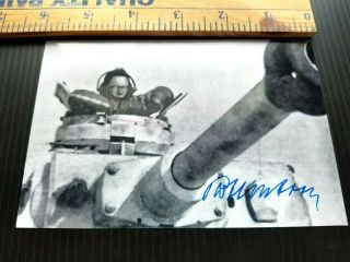 Rudolf Von Ribbentrop Germany Tank Ace I.  C.  Ww2 Autographed 4x6 Photo