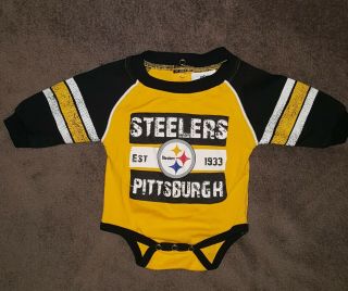Pittsburgh Steelers One Piece Infant Size Baby Creeper 0 - 3 Months