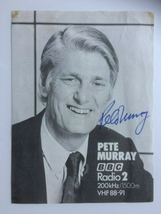 Hand Signed Autograph - Pete Murray - Radio 2