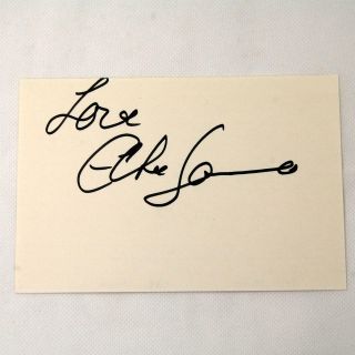 Elke Sommer Signed 4 X 6 Index Card The Art Of Love A Shot In The Dark Autograph