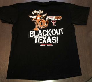 Vintage Texas Tech Vs Texas 2008 T - Shirt.  Most Famous Tech Win Ever Size Large