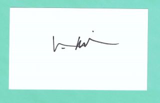 Val Kilmer Actor Signed Autograph 3x5 Index Card Top Gun Batman Forever