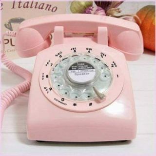 1960 Style Rotary Dial Telephone Phone Real Vintage Old Fashion Desk