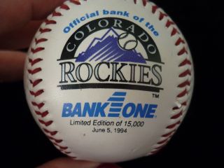 Colorado Rockies Team Signed Baseball June 5,  1994 Vintiage L\e Of 15,  000