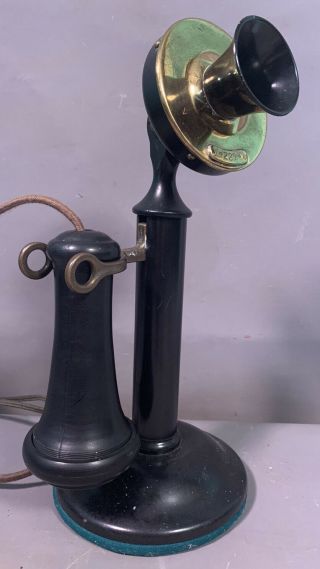 Ca.  1910 Antique Edwardian Era Candlestick Telephone Old Phone 20al / 229