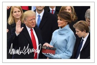 Donald Trump Autograph Signed Photo Print Usa President Potus United States