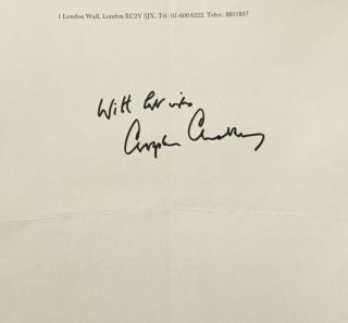 Christopher Chataway Handsigned Signature On Personal Notepaper.