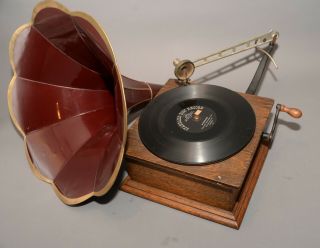 Vintage Victrola W/horn - Standard Talking Machine Style X2
