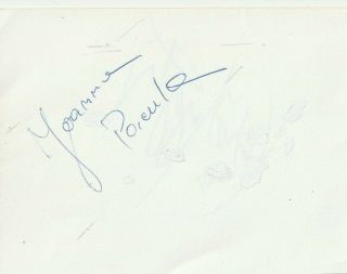 Polish/ US Actress JOANNE PACULA signed card & UNKNOWN signature on reverse 2