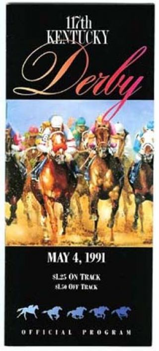 1991 Kentucky Derby Horse Racing Program - Strike The Gold - Near -