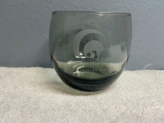 Los Angeles Rams Vintage Nfl Football Smoked Glass Drinking Cocktail Glass