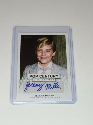 Jeremy Miller Growing Pains Ben Seaver Leaf Pop Century Autograph Trading Card