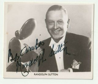 Vintage Music Hall Comedy Randolph Sutton Nicely Signed Pic