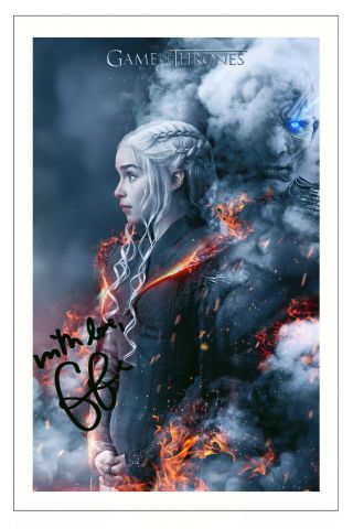 Emilia Clarke Game Of Thrones Signed Photo Print Autograph