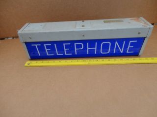 Vintage Western Electric Lighted 2 Sided Telephone Booth Sign 19 " Man Cave