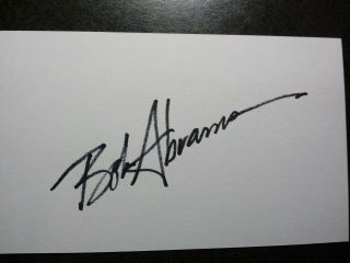 Bob Abrams Authentic Hand Signed Autograph 3x5 Card - Road Runner Cartoon Artist