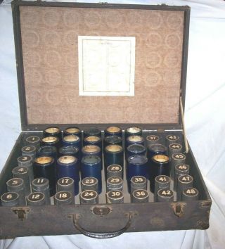 21 Edison Phonograph 4 Minute Cylinder Records In Storage Case
