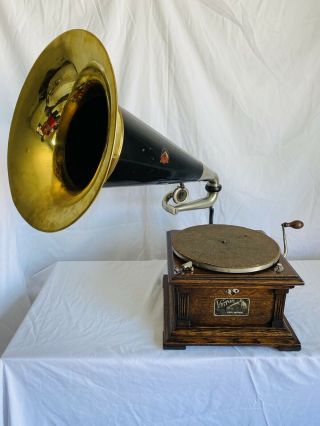 Victor Ii Talking Machine Disc Phonograph - Antique 1900’s Great