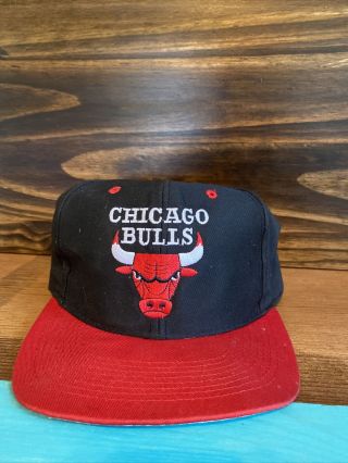 Vintage Nba Chicago Bulls Snapback Hat Cap Logo 7 Rare 90s