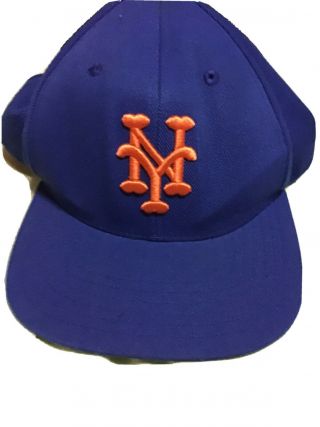 Vintage 80s 90s York Mets Mlb American Needle Plain Logo Snapback Hat Cap Og