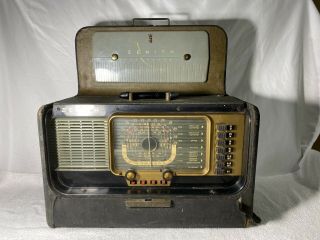 Vintage Zenith Transoceanic H500 Portable Tube Radio  Sl