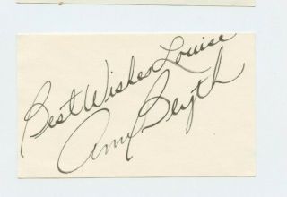Autographed Index Card Classic Movie Star Ann Blyth Mildred Pierce