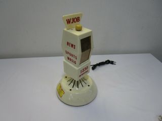 WJOB Hammond IN Radio Station Advertising Microphone Shaped Tube Radio - 3