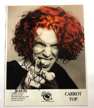 Carrot Top Autographed Celebrity Photo 8x10