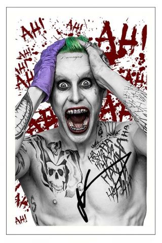 Jared Leto Suicide Squad Signed Photo Print Autograph The Joker