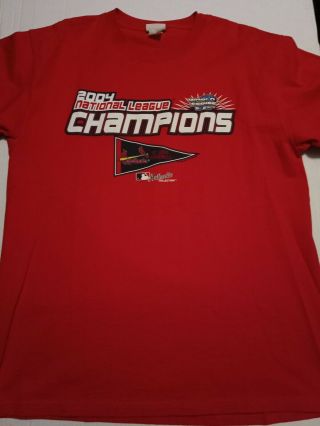 St.  Louis Cardinals T Shirt 2004 Nl Champions World Series Sz.  Large Mlb