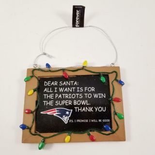 England Patriots Christmas Tree Ornament All I Want Is To Win The Bowl