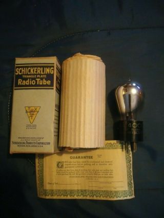 Schickerling Sx 4000 Nos Vintage Radio Tube Same As 201a & 301a Triangle Plate
