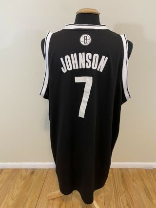 Joe Johnson 7 Brooklyn Nets Adidas Swingman Sewn Black Jersey Men’s 2xl,  2
