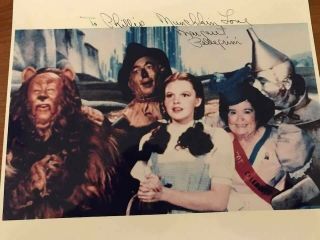 Wizard Of Oz Munchkin Actress Margaret Pelligrini Autograph With