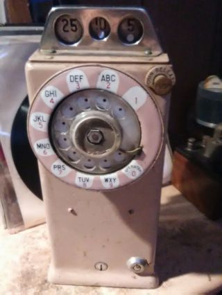 OLD BEIGE PAY TELEPHONE: WESTERN ELECTRIC BELL NO COIN BOX /HANDSET PARTS ONLY 2