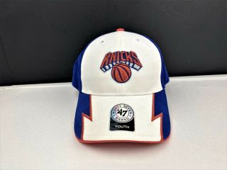 Nba York Knicks Youth Strapback Cap Hat // White/blue Never Worn With Tags