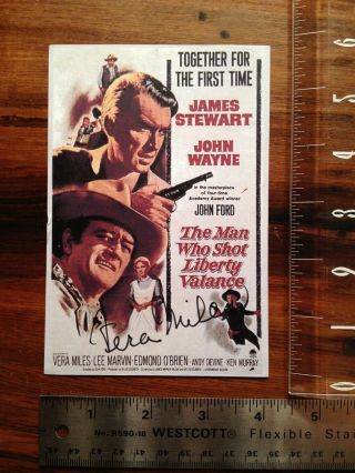 Vera Miles - The Man Who Shot Liberty Valance - Signed Movie Poster Photo - 4x6