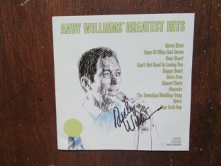 Signed Autographed Cd Booklet Andy Williams - Andy Williams 